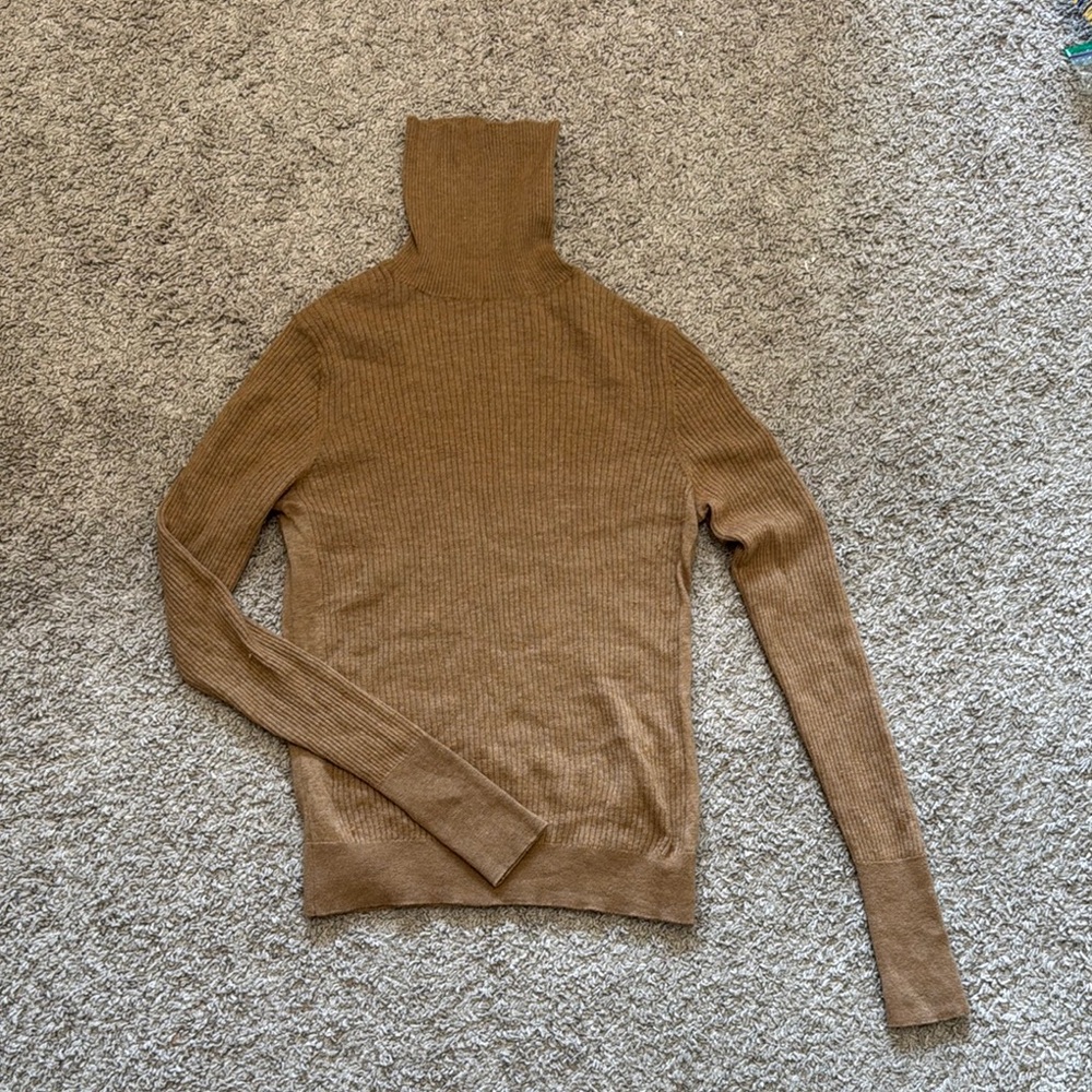 Reiss Tan Cowl Neck Sweater with Slim Fit